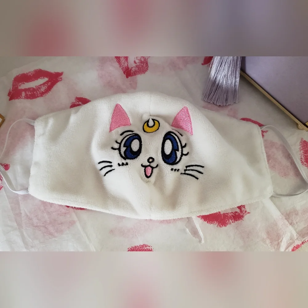 Plush Sailor Moon Luna Cat Anime Cosplay Mask